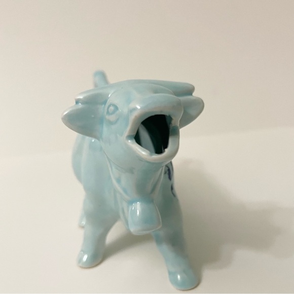 Vintage Blue Cow Creamer Pennsylvania Liberty Bell Delft Japan Spin Original - Picture 14 of 16